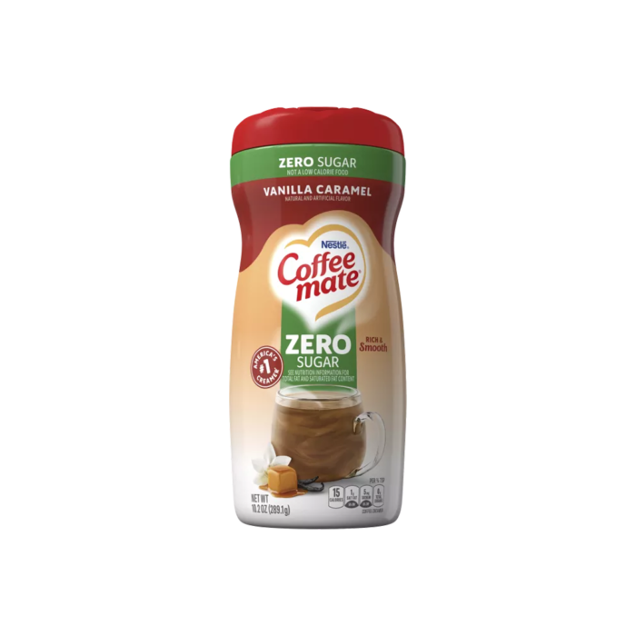 کافی میت بدون شکر, کافی میت وانیل کارامل, کافی کریمر بدون شکر, coffee mate sugar free, vanilla caramel creamer, non dairy creamer, کرمر قهوه بدون لاکتوز, کرمر قهوه رژیمی, طعم‌دهنده قهوه, کافی کریمر وانیلی